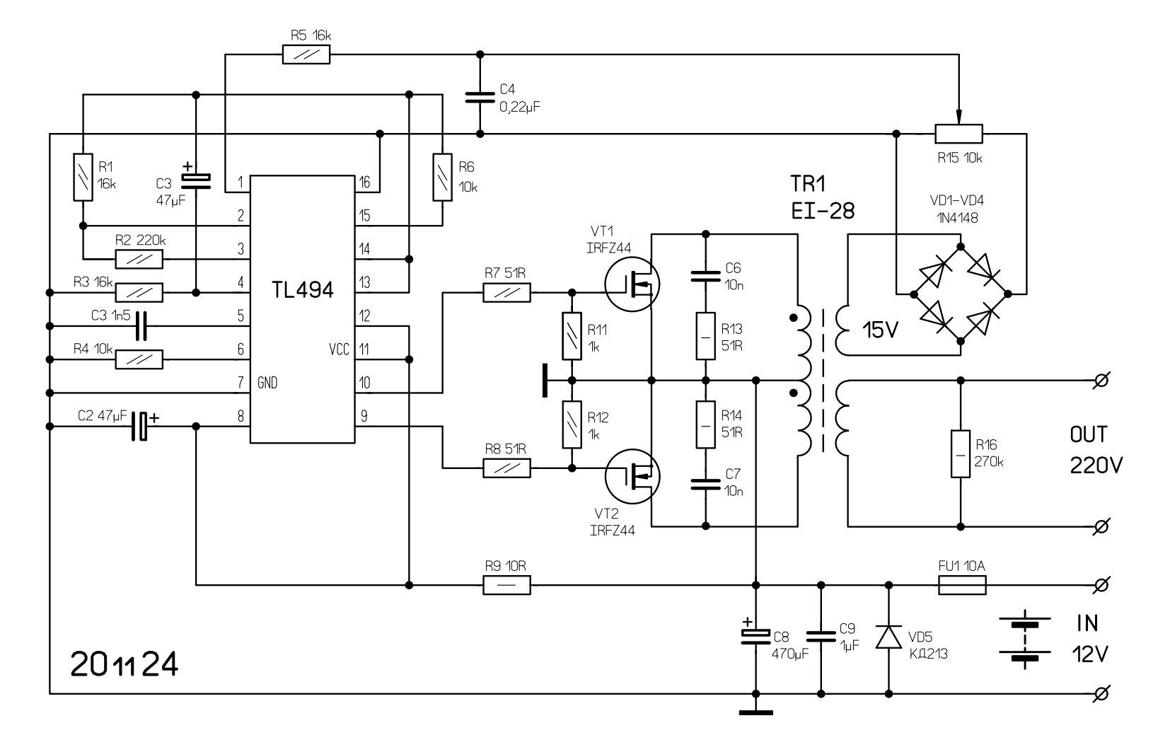 Схема инвертора 12V_220V на TL494.JPG